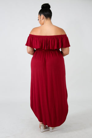 Dress -Elegant Summer Frills -Red