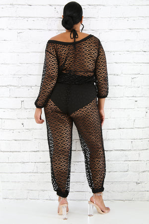 Jumper -Black Net Cover-Up