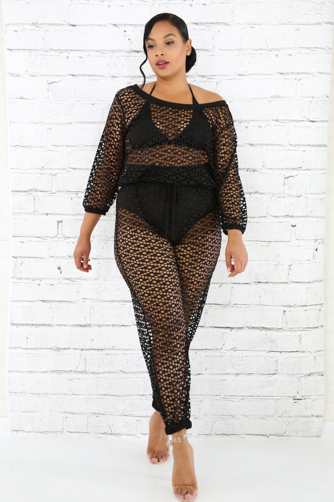 Jumper -Black Net Cover-Up