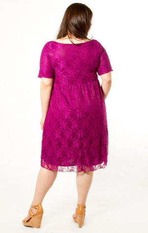 Dress - Magenta Lace