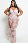 Dress - Embroidery Floral Body-Con