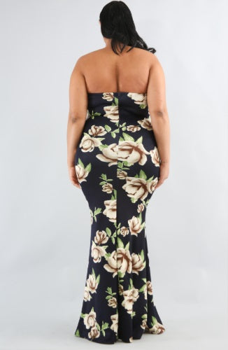 Dress -Sweetheart Floral Body-Con Dress