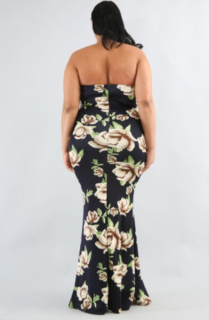 Dress -Sweetheart Floral Body-Con Dress