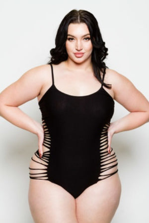 Bodysuit -Black Ripples
