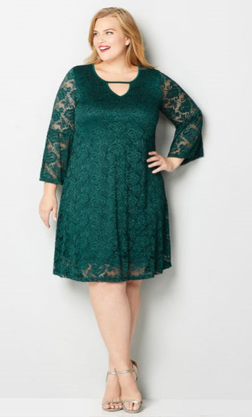 Dress - Forrest Green Lace