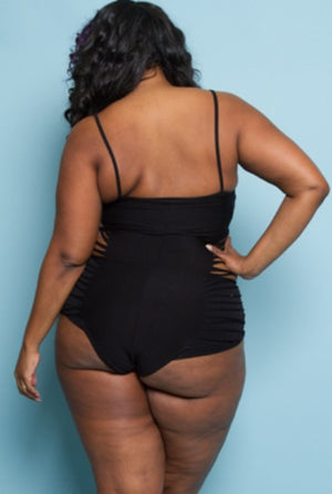 Bodysuit -Black Ripples