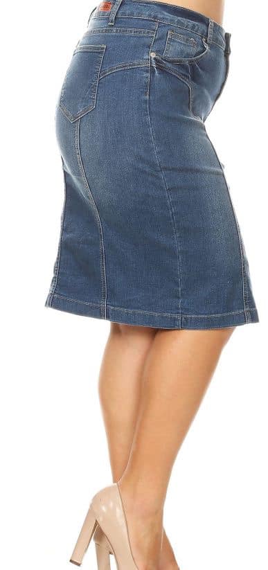 Jean Skirt -Light Blue Denim
