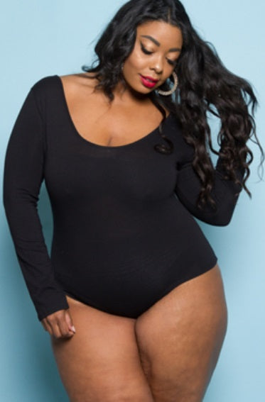 Bodysuit -Scoop Neck Solid Fit