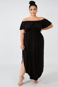 Dress -Elegant Summer Frills - Black