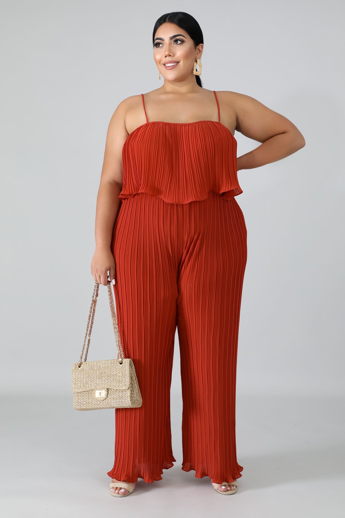 Jumper -Pleated  (Rust)