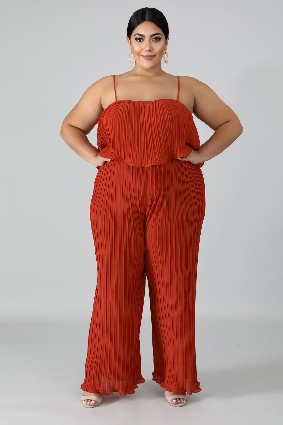 Jumper -Pleated  (Rust)