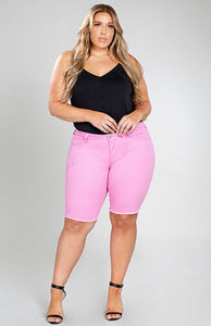 Jean - Pink Bermuda Shorts