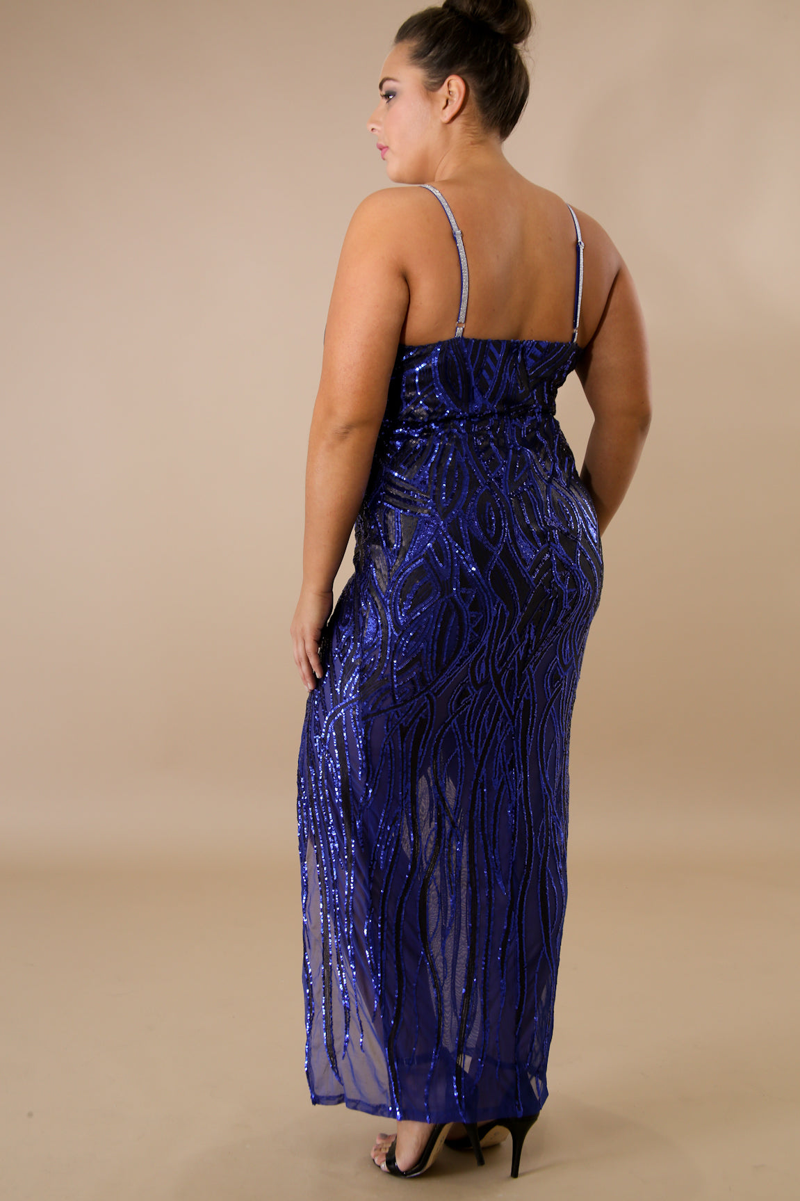 Dress - Sequin Midnight Blue Waves