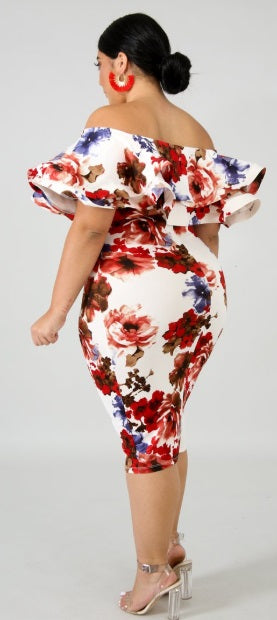 Dress - Floral Body-Con