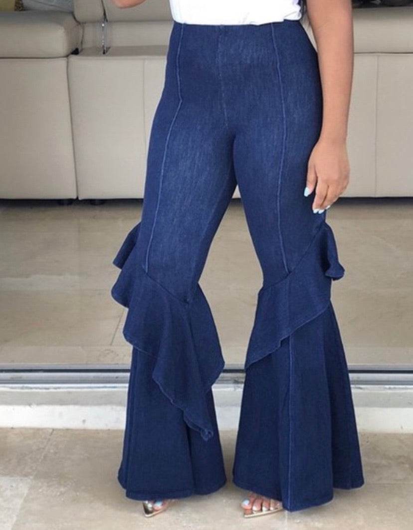 Jeans - Bell Ruffle Denim