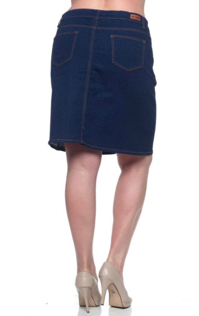 Jean Skirt -Dark Blue