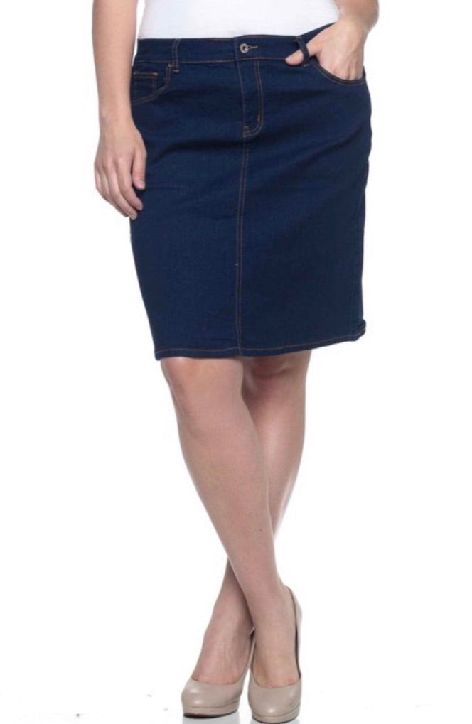 Jean Skirt -Dark Blue