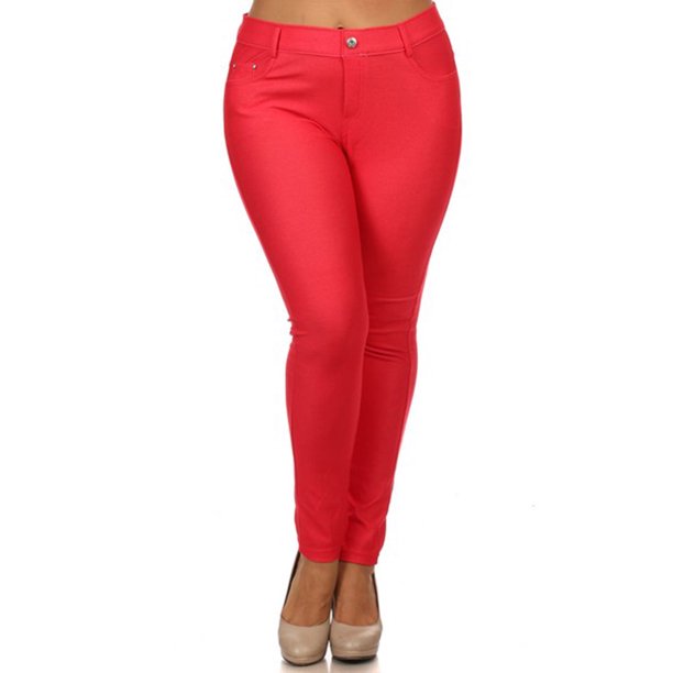 Jeans -Red Jeggings