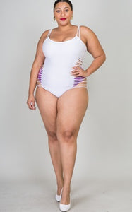 Bodysuit -White Ripples